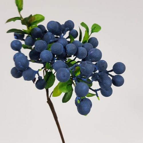 Artificial Berry Dusty Blue 30cm