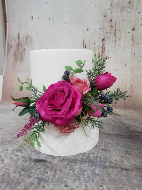 Artificial Cake Flowers (1 piece) Cascading - Magenta - Image 3