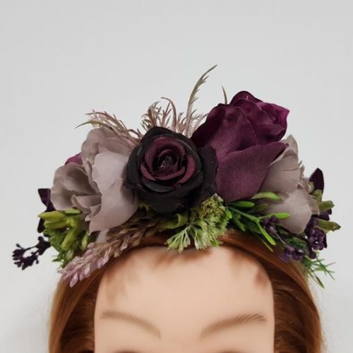 Artificial Flower Crown - "Moody"