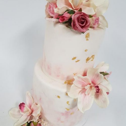 Artificial Cake Flowers (3 piece) - Sweet Orchid