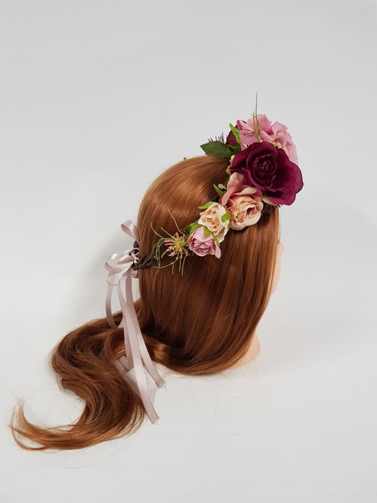 Pink/Peach Madness Flower Crown - Image 2