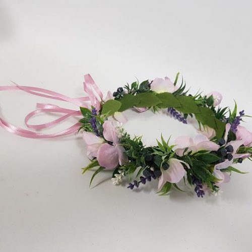 Artificial Flower Crown - "Purple Hydrangea"