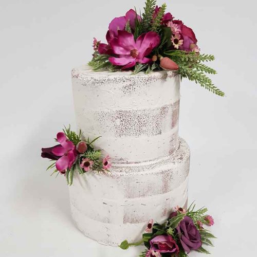 Artificial Cake Flowers (3 piece) - Purple Garden