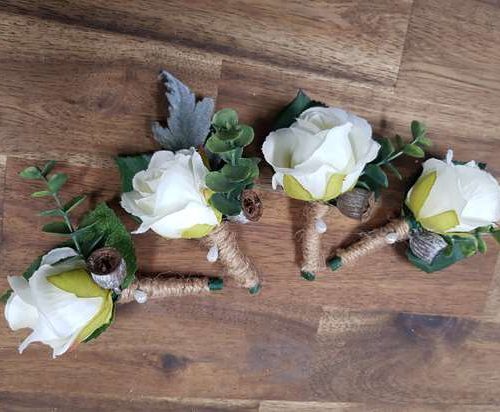 Groom Artificial Buttonhole Jordon