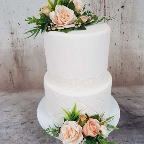 Artificial Cake Flowers (2 piece) - Penny