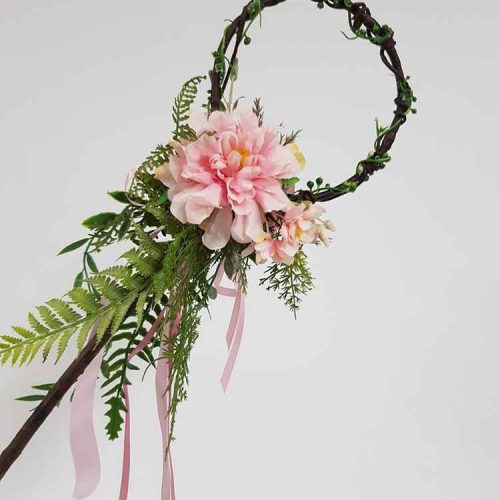 Artificial Flower Wand - Pretty in Pink