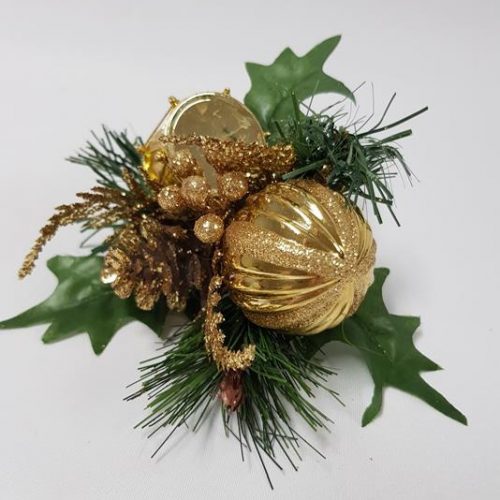 Christmas Drum Pick 20cm Gold