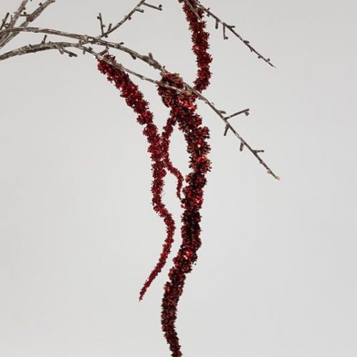 Glitter Amaranthus Spray 50cm Red