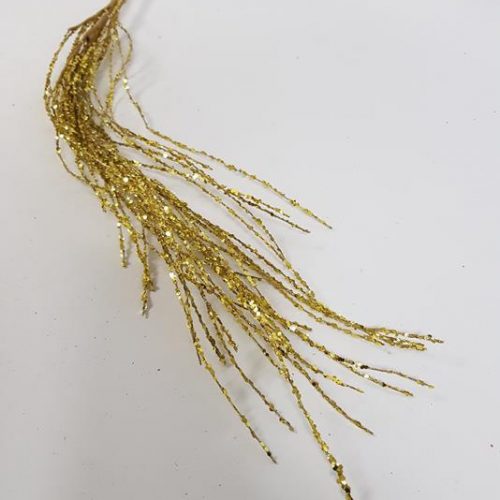 Glitter Grass Spray 80cm Gold