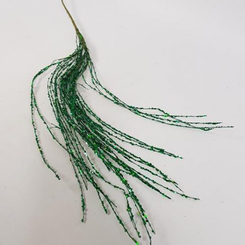 Glitter Grass Spray 80cm Green