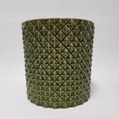 Ceramic Pineapple Vase Green 15cm