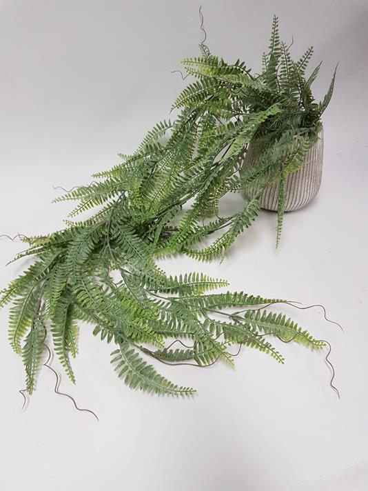 Artificial Dusty fern Hanging Bush 98cm