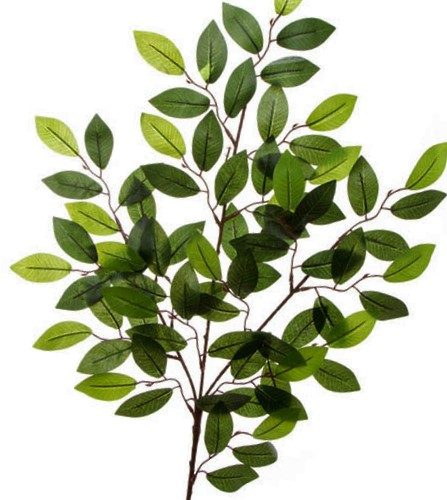 Artificial Green leaf Spray 65cm