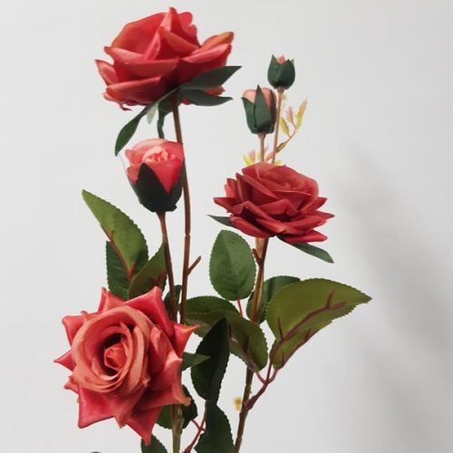 Mini Rose Spray Eden Rhubarb 67cm