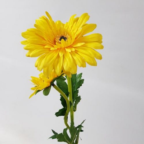 Artificial Gerbera Spray Yellow 50cm