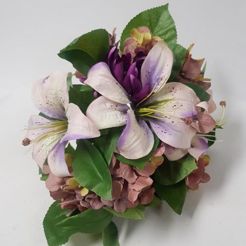 Mixed Hydrangea Lily Bush Purple 30cm