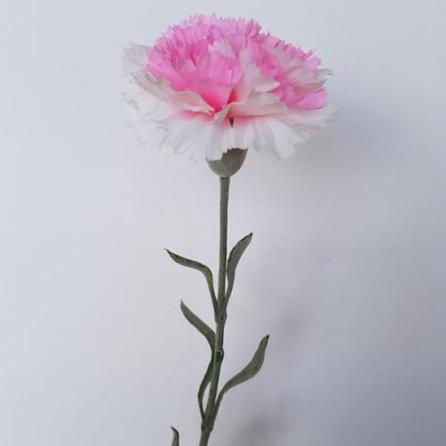 Artificial Carnation Pink White 61cm