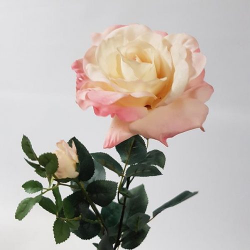 Artificial Rose Fairy Floss Pink 70cm