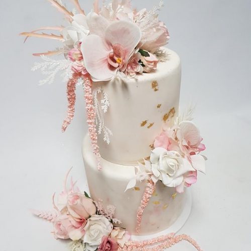 Artificial Cake Flowers (3 Piece) - "Misty"