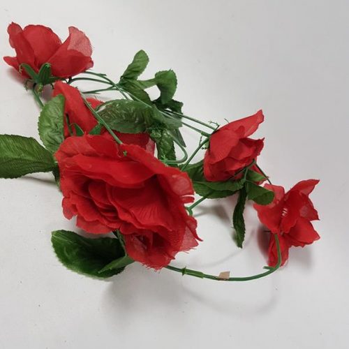 Artificial Chain of Roses Garland Red 180cm