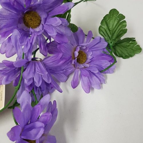 Artificial Daisy Chain Garland Purple 180cm