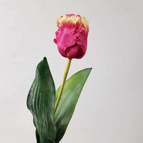 Artificial Feathered Tulip Pink 56cm