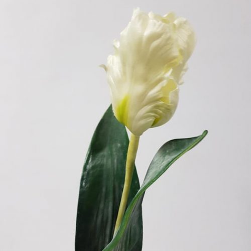 Artificial Feathered Tulip White 56cm