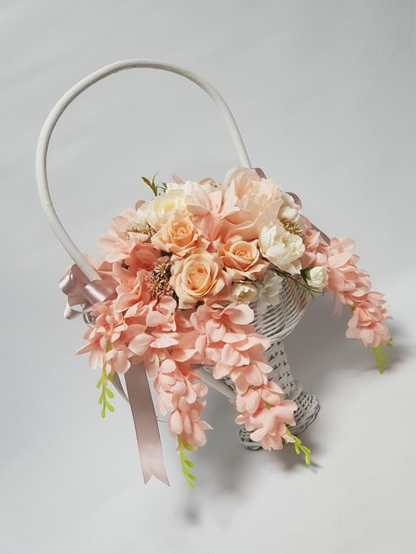 Artificial Flower Girl Basket - Raine