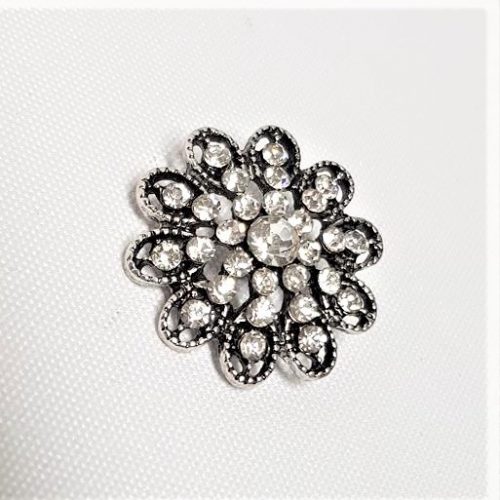 Rhinestone Button Black Details - Style 17