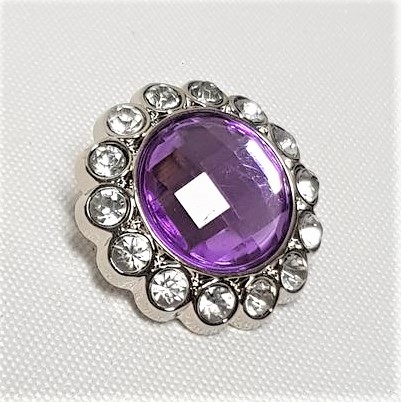 Rhinestone Button Lilac - Style 8