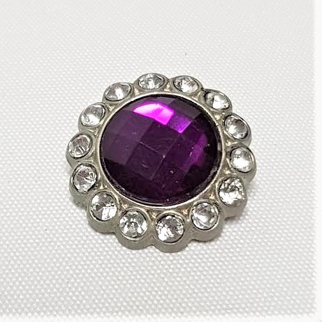 Rhinestone Button Magenta - Style 15