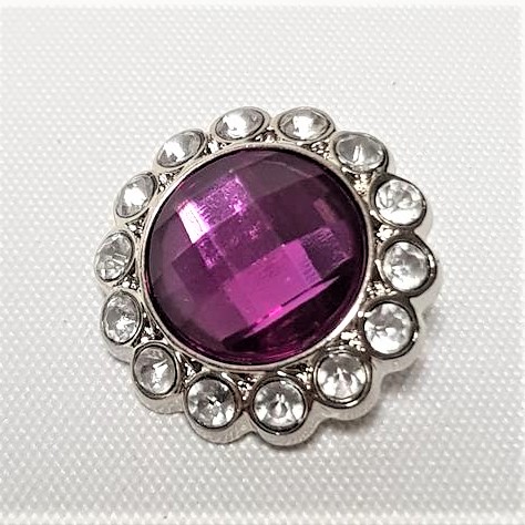 Rhinestone Button Mauve - Style 16