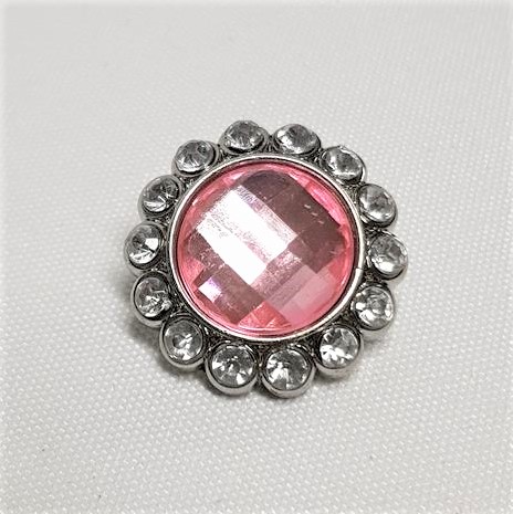 Rhinestone Button Pink - Style 1