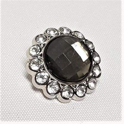 Rhinestone Button Smoke - Style 10