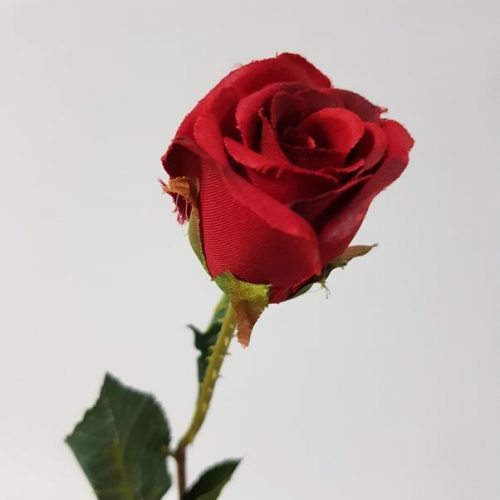 Artificial Rose Bud Lulu Red 59cm