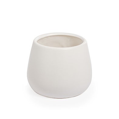 Ceramic Devi Vase Matte White 10cm