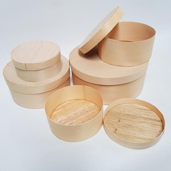 Craft Wood Nesting Boxes with lid Set - Image 3