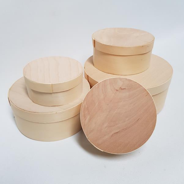 Craft Wood Nesting Boxes with lid Set - Image 2