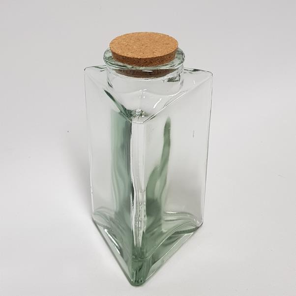 GlassTriangle Display Jar 17cm