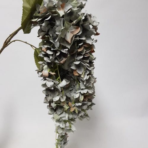 Artificial Hydrangea Hanging Bush Steel Grey 83cm