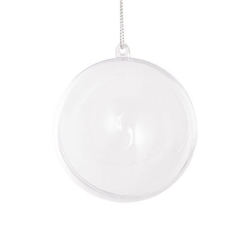 Hanging Clear Bauble 10cm