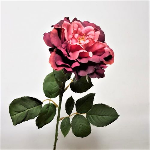 Artificial Wild Rose Dark Pink 65cm