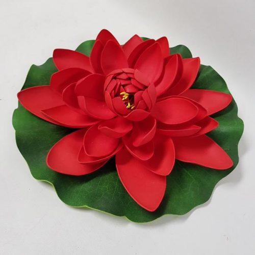 Floating Lotus Flower Red 18cm
