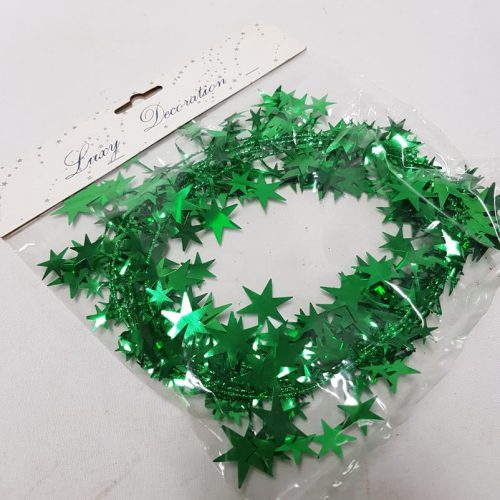 Christmas Star Garland Green 200cm