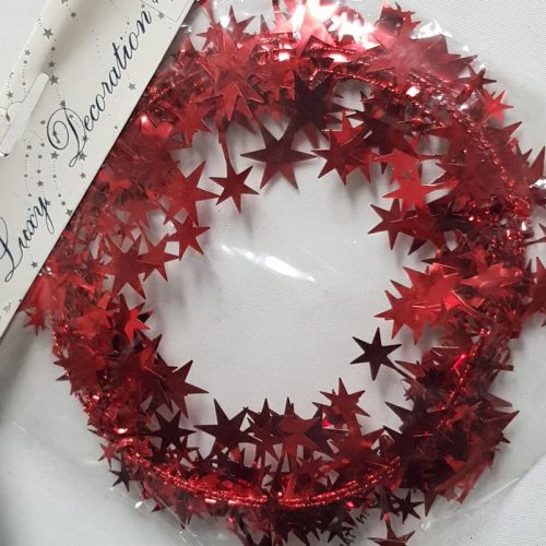 Christmas Star Garland Red 200cm