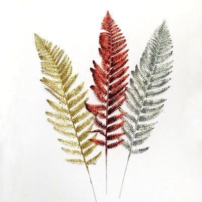 Glitter fern Leaf 80cm