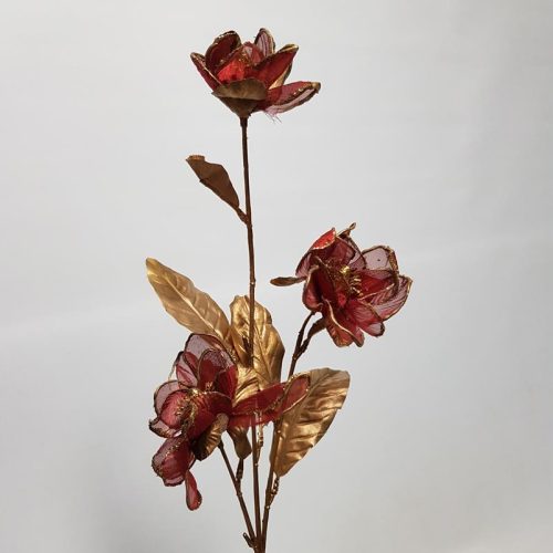 Magnolia Glitter Gold/Red 50cm