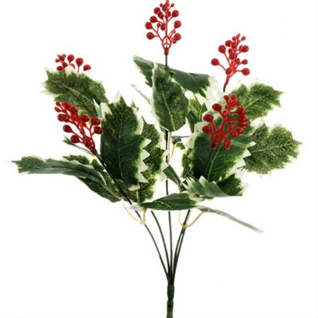 Christmas Holly Berry Bunch 39cm