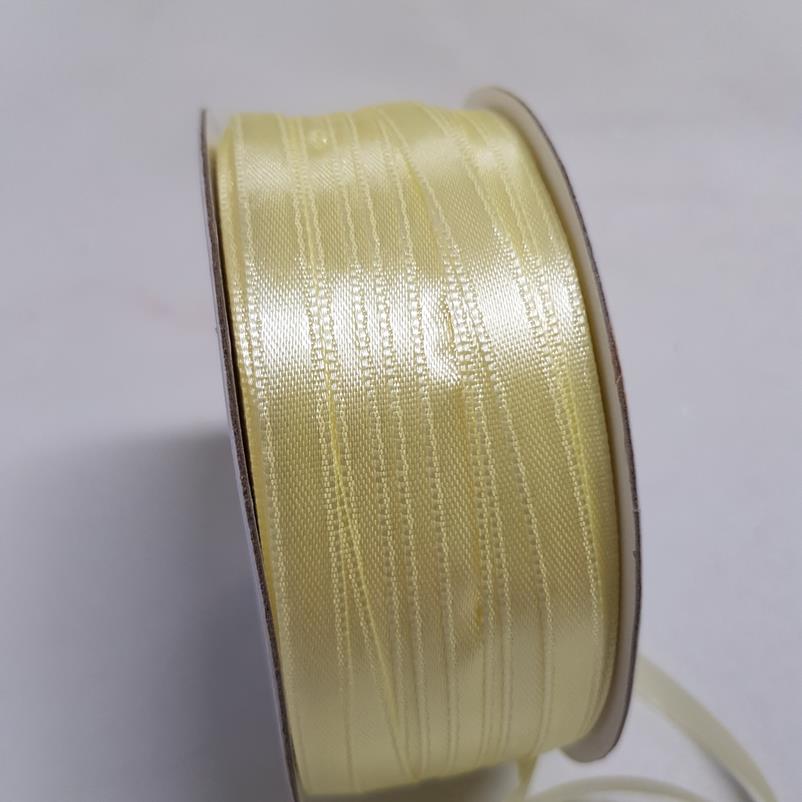 Satin Ribbon Single sided 6mm Eggshell - Image 2