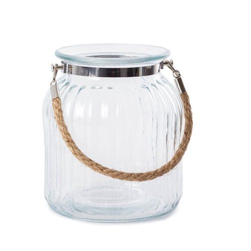 Glass Hurricane Vase 17cm